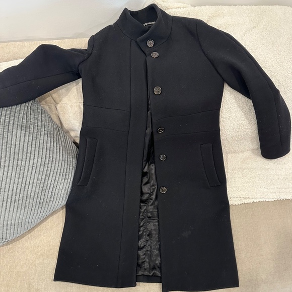 Jcrew Black Wool Coat Size 2 - Picture 5 of 7